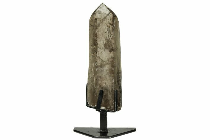 Smoky Quartz Crystal on Metal Stand - Brazil #209544